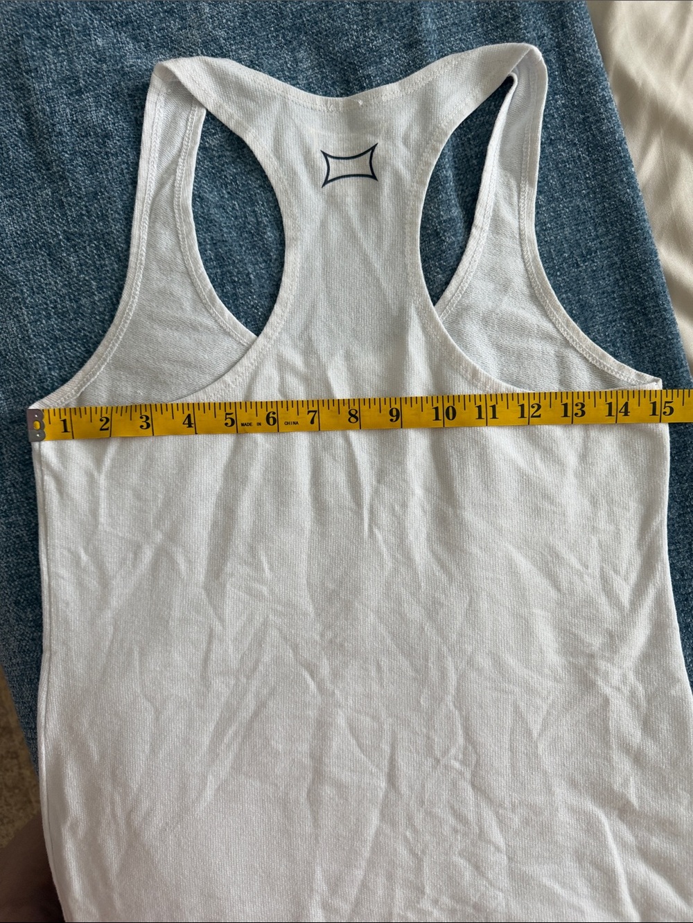 Strong White Racerback Tank Top - Picture 5 of 6